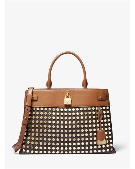 michael kors gramercy studded|MICHAEL Michael Kors Gramercy Large Studded Logo and .